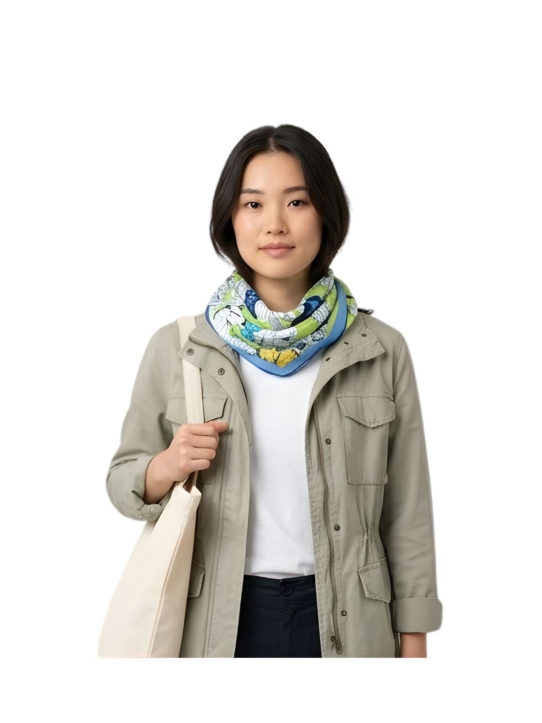 LookTrendyNow Satin Link Long Scarf For Men and Women Breathable Sun Protection (50x50 cm) pack of 2